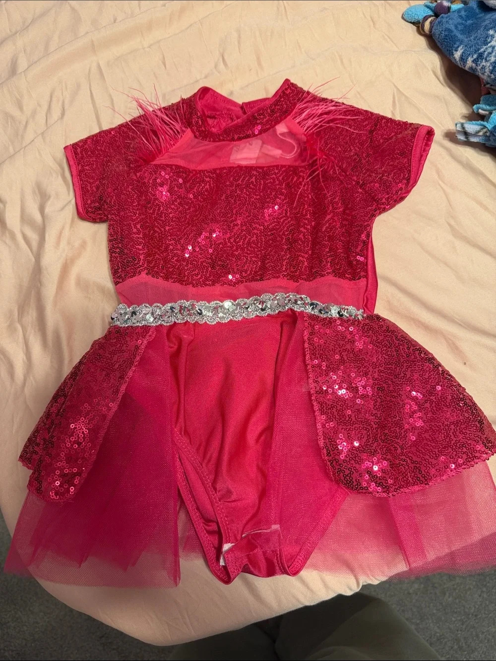 Girls Pink Sequin Tutu Dance Costume